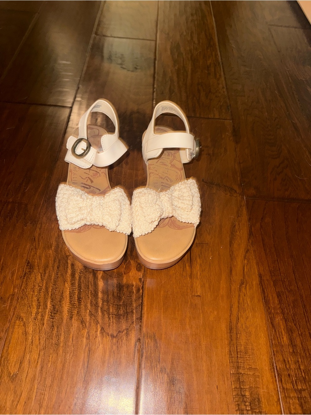 Textured Bow Espadrille Sandals in White